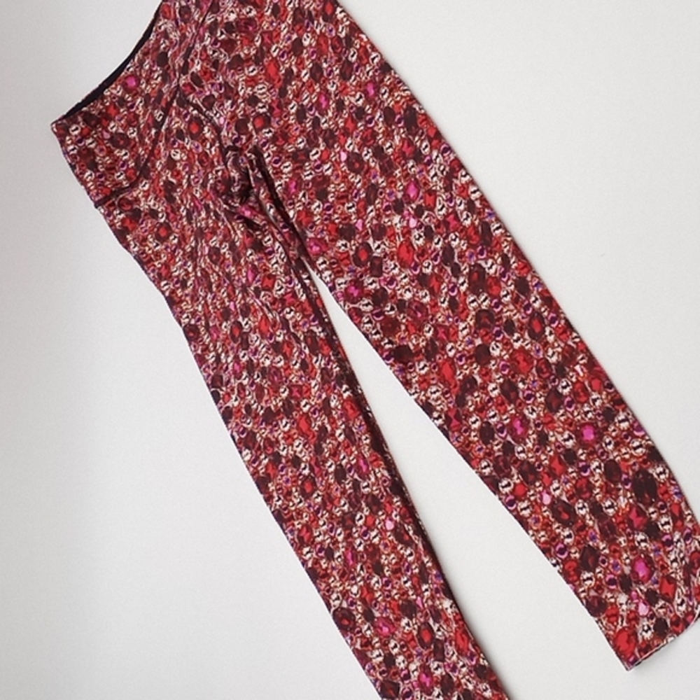 VS Victoria Sport 7/8 Tight Leggings Red Jewel‎ Print M